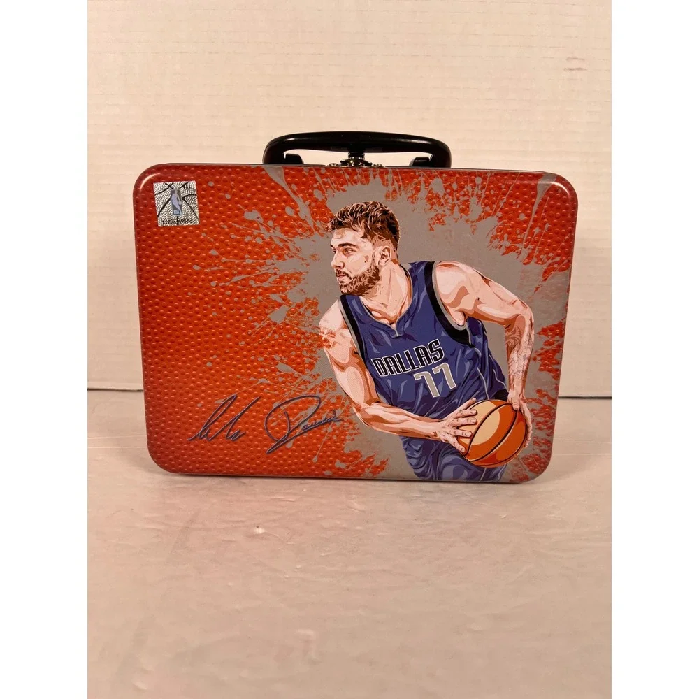 NBA Dallas Mavericks Luka Doncic 77 Tin Lunch Box Basketball Collectible NBA Lab